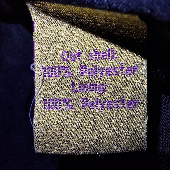 A Vera Wang Princess Star Navy dress with a sheer collar in a girl's size 5. - Picture 4 of 5